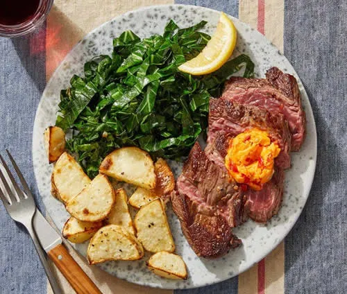 Seared Steaks and Calabrian Chile Butter 500