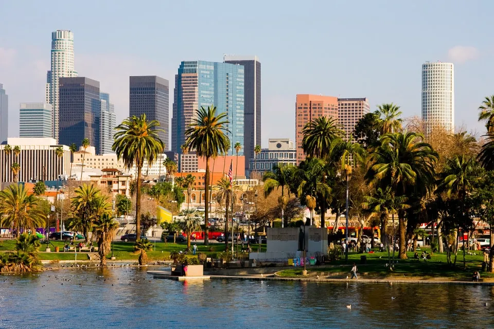 Skyscrapers in beautiful downtown Los Angeles California