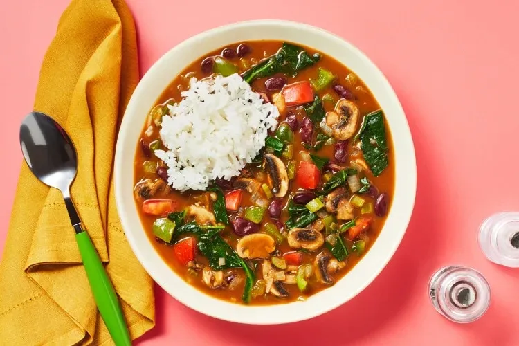 Collard Green and Kidney Bean Gumbo