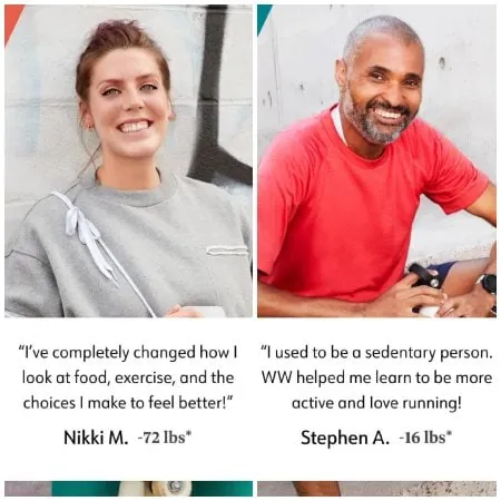 Weight Watchers testimonials