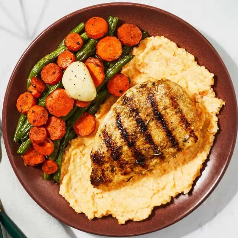 Sweet Potato Grits & Sage Chicken Factor