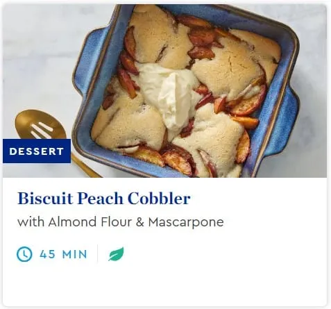 Blue Apron desserts cobbler