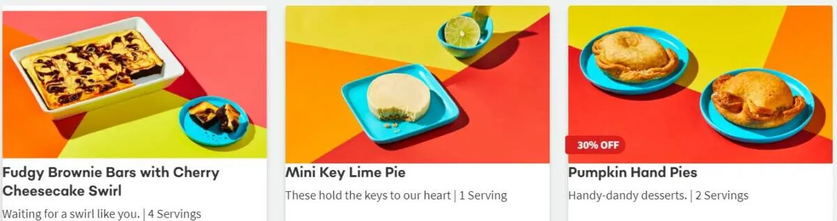 Everyplate desserts