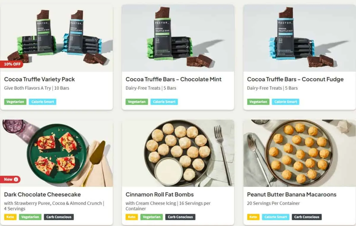 Factor desserts