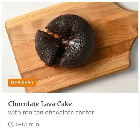 Home Chef desserts cake