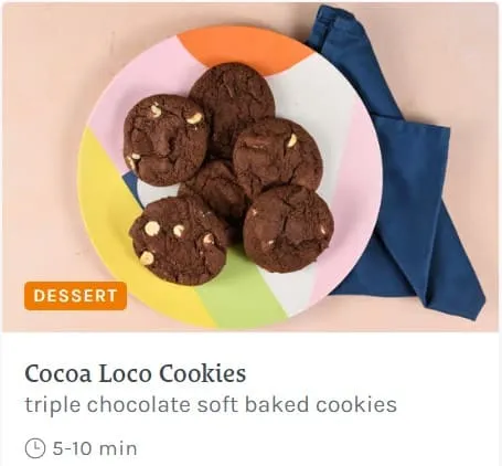 Home Chef desserts cookies