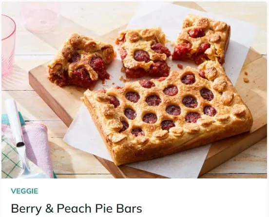 Marley Spoon desserts bars