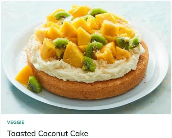 Marley Spoon desserts coconut cake